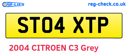 ST04XTP are the vehicle registration plates.