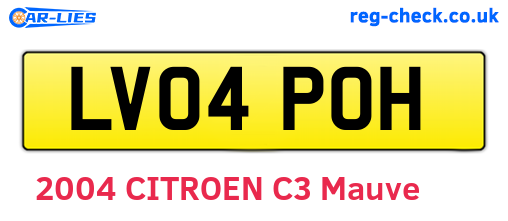 LV04POH are the vehicle registration plates.