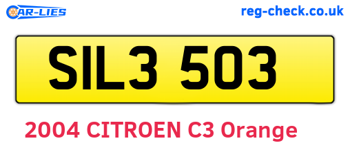 SIL3503 are the vehicle registration plates.