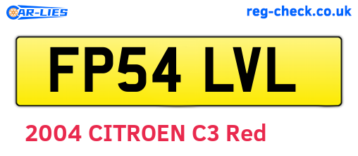 FP54LVL are the vehicle registration plates.