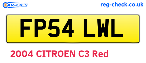 FP54LWL are the vehicle registration plates.