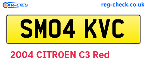 SM04KVC are the vehicle registration plates.