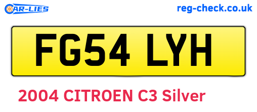 FG54LYH are the vehicle registration plates.