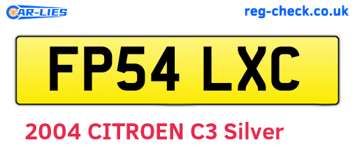 FP54LXC are the vehicle registration plates.