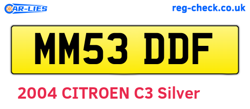 MM53DDF are the vehicle registration plates.