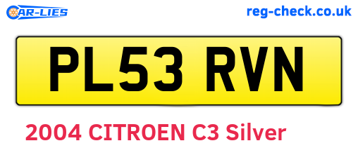 PL53RVN are the vehicle registration plates.