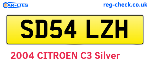 SD54LZH are the vehicle registration plates.