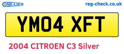 YM04XFT are the vehicle registration plates.