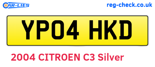YP04HKD are the vehicle registration plates.