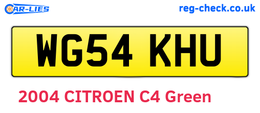 WG54KHU are the vehicle registration plates.