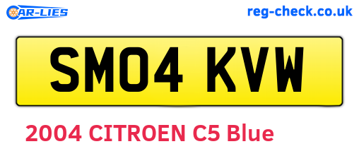 SM04KVW are the vehicle registration plates.