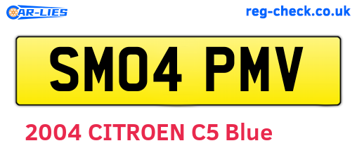 SM04PMV are the vehicle registration plates.