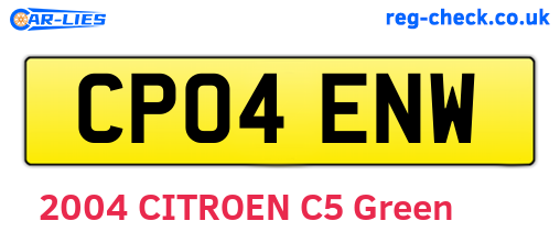 CP04ENW are the vehicle registration plates.