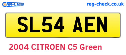 SL54AEN are the vehicle registration plates.