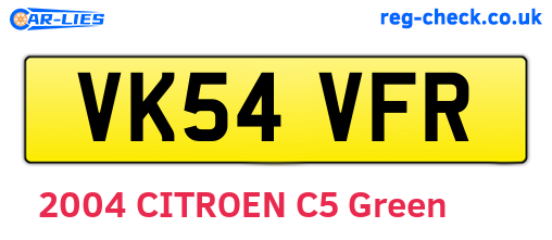VK54VFR are the vehicle registration plates.