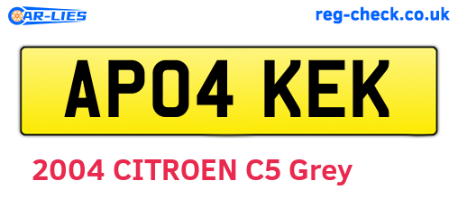 AP04KEK are the vehicle registration plates.