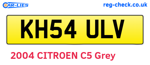KH54ULV are the vehicle registration plates.