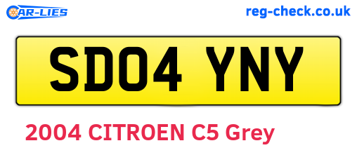 SD04YNY are the vehicle registration plates.