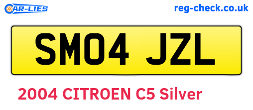 SM04JZL are the vehicle registration plates.