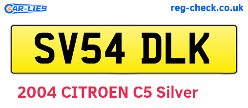 SV54DLK are the vehicle registration plates.