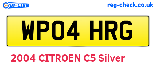 WP04HRG are the vehicle registration plates.