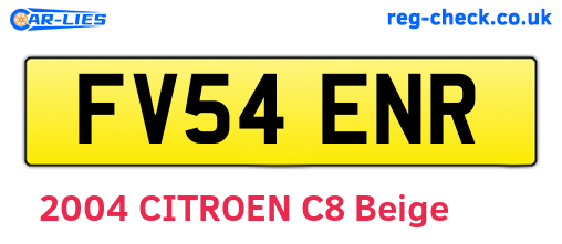 FV54ENR are the vehicle registration plates.