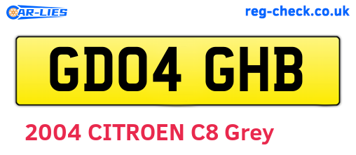 GD04GHB are the vehicle registration plates.