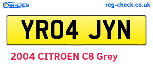 YR04JYN are the vehicle registration plates.