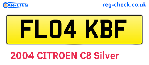 FL04KBF are the vehicle registration plates.