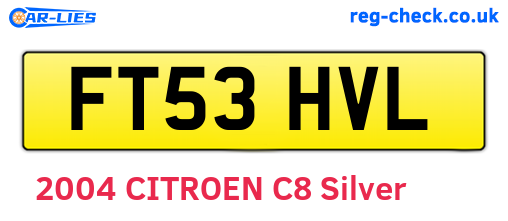 FT53HVL are the vehicle registration plates.