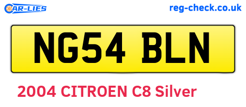NG54BLN are the vehicle registration plates.