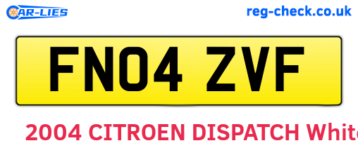 FN04ZVF are the vehicle registration plates.