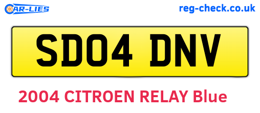 SD04DNV are the vehicle registration plates.