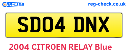 SD04DNX are the vehicle registration plates.