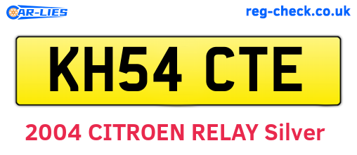 KH54CTE are the vehicle registration plates.