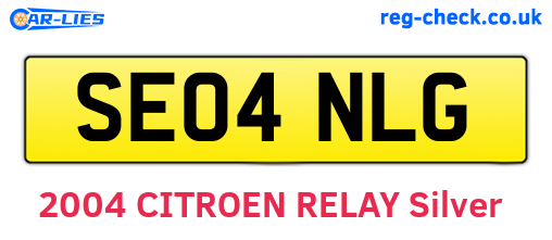 SE04NLG are the vehicle registration plates.
