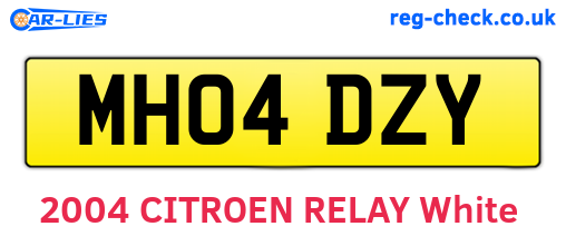 MH04DZY are the vehicle registration plates.
