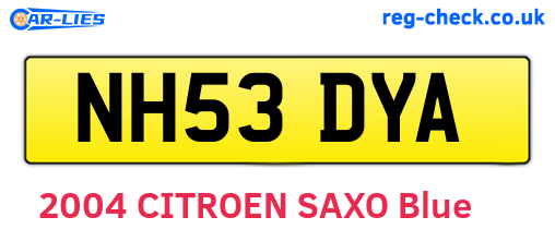 NH53DYA are the vehicle registration plates.