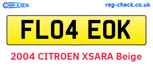 FL04EOK are the vehicle registration plates.