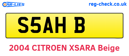 S5AHB are the vehicle registration plates.