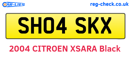 SH04SKX are the vehicle registration plates.