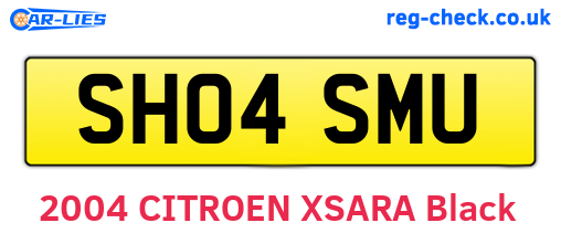 SH04SMU are the vehicle registration plates.