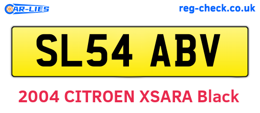 SL54ABV are the vehicle registration plates.