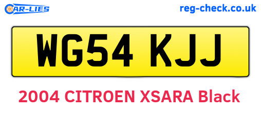 WG54KJJ are the vehicle registration plates.