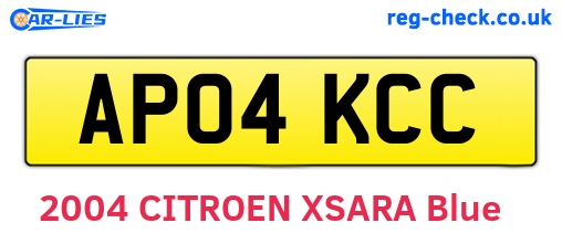 AP04KCC are the vehicle registration plates.
