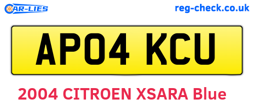 AP04KCU are the vehicle registration plates.