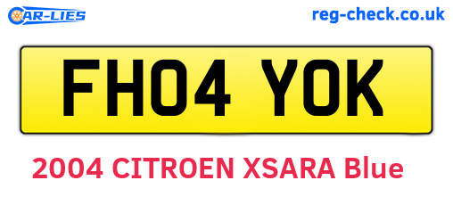 FH04YOK are the vehicle registration plates.