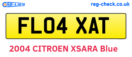 FL04XAT are the vehicle registration plates.