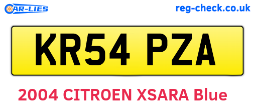 KR54PZA are the vehicle registration plates.