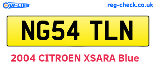 NG54TLN are the vehicle registration plates.